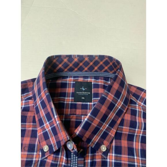 Mens checkered patterned button down top - Picture 3 of 7